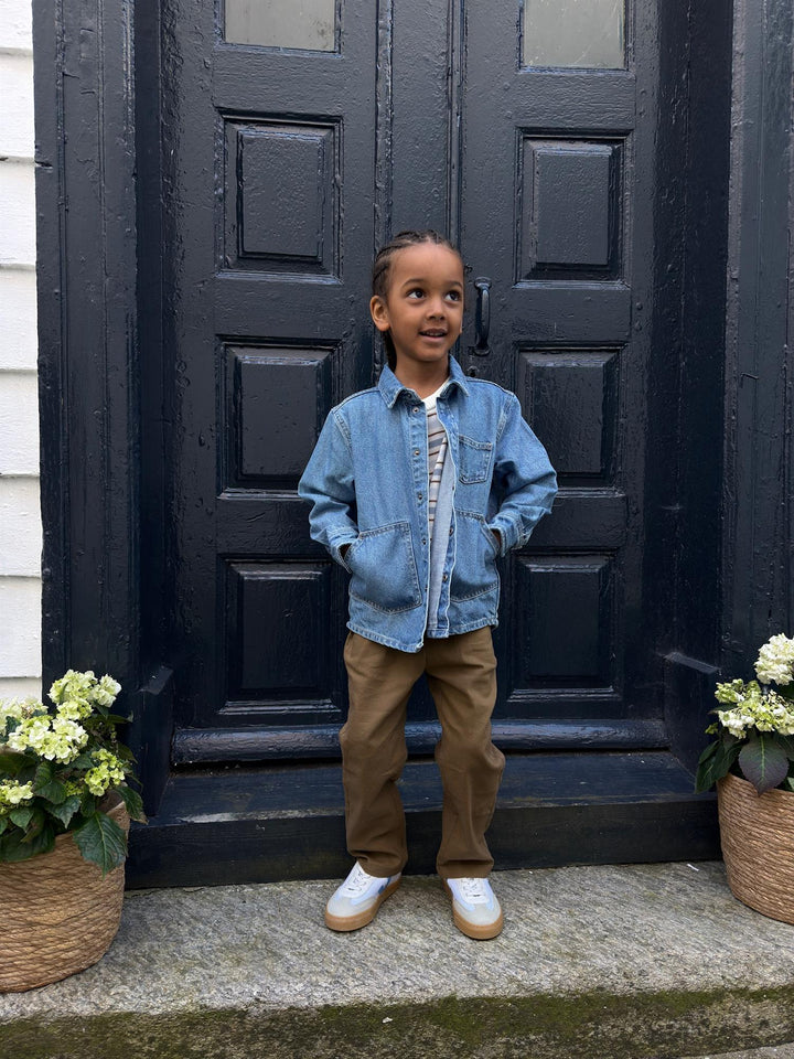 ORGANIC JEANS JACKET  Lt Blue Indigo Washed
