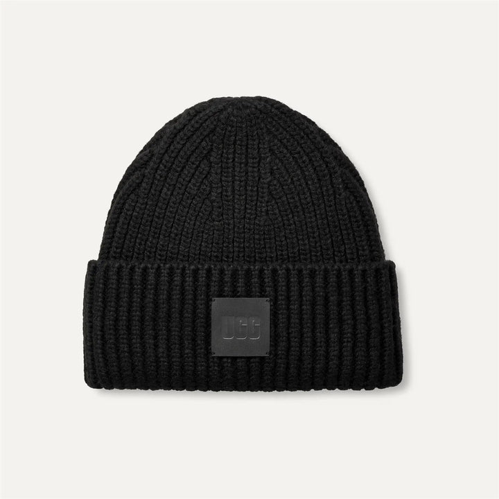 Chunky Rib beanie  Black