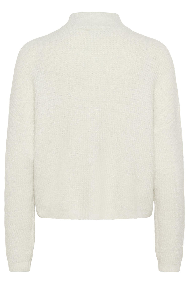 Gzalpha Shimmer Cardigan  Ivory With Lurex
