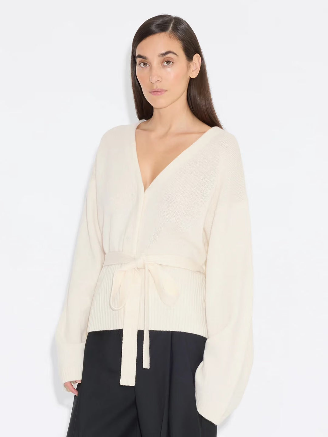 MILA WRAP CARDIGAN  Ecru