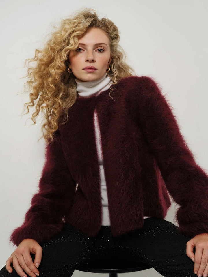 Amelia Chunky Cardigan  Oxblood