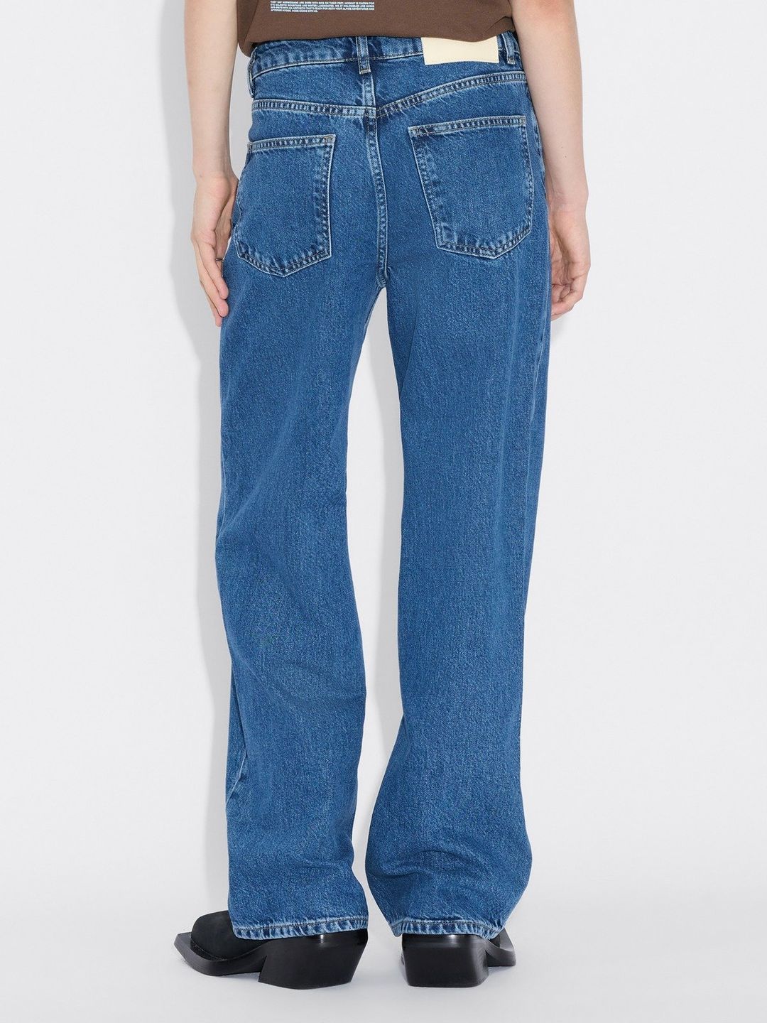 W Wide Jeans  Mid Blue