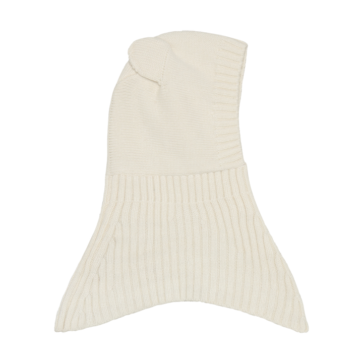 Balaclava Ears Wool Knit  Off-White