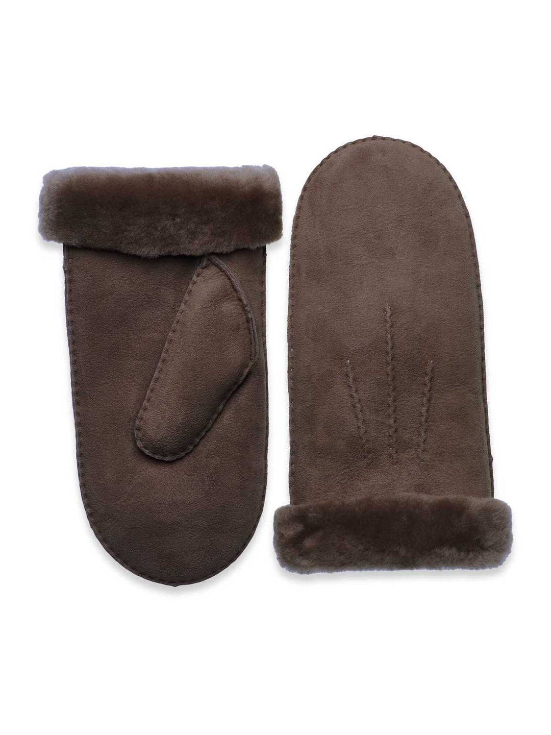 RHSydney Shearling Stitch Mittens  Coffee Brown