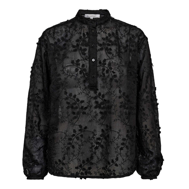 Isak Embroidery Shirt  Black