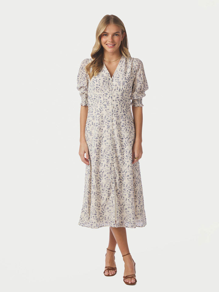 Valley Structure Flower Dress  Off White