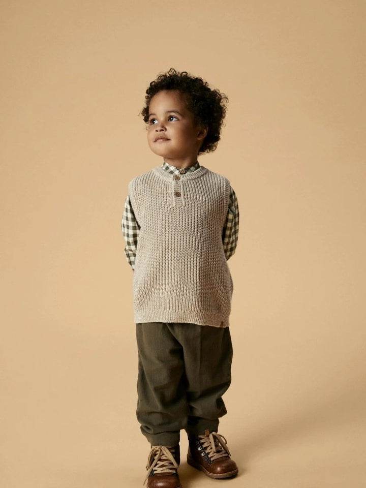 NMMROKKO KNIT VEST LIL  Lysegrå