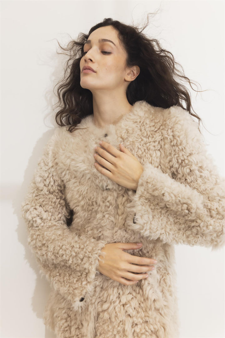 Freya Shearling Jacket Cream