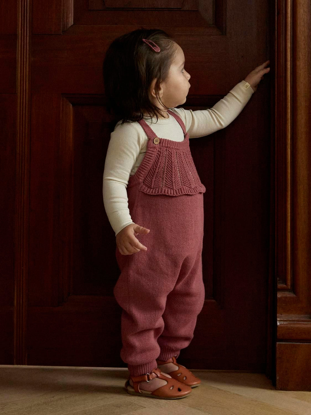 Noda Ls Knit Overall  Mellomrosa