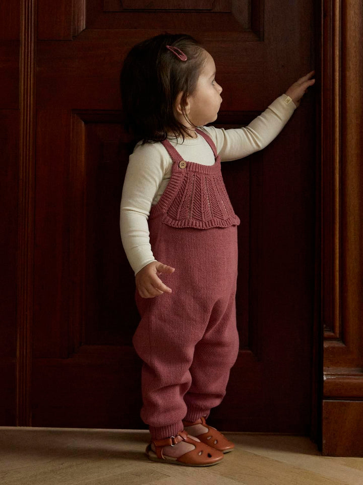 Noda Ls Knit Overall  Mellomrosa