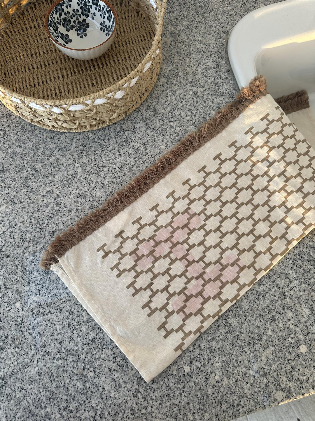 LINEN TOWEL  Beige Tavertine