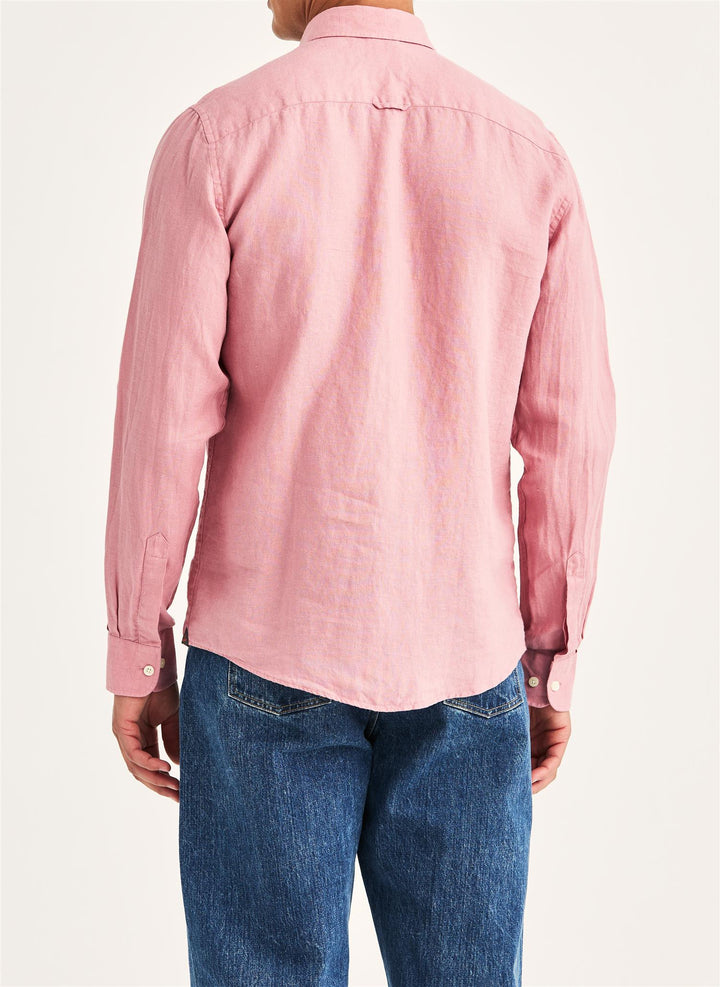 Douglas Linen Shirt-Classic Fit  Pink