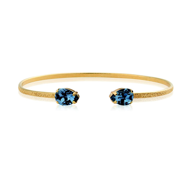PETITE DROP BRACELET GOLD  Denim Blue