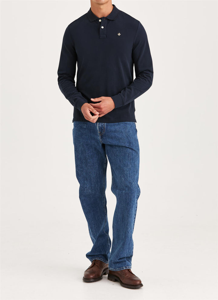 Camden LS Polo Shirt  Old Blue