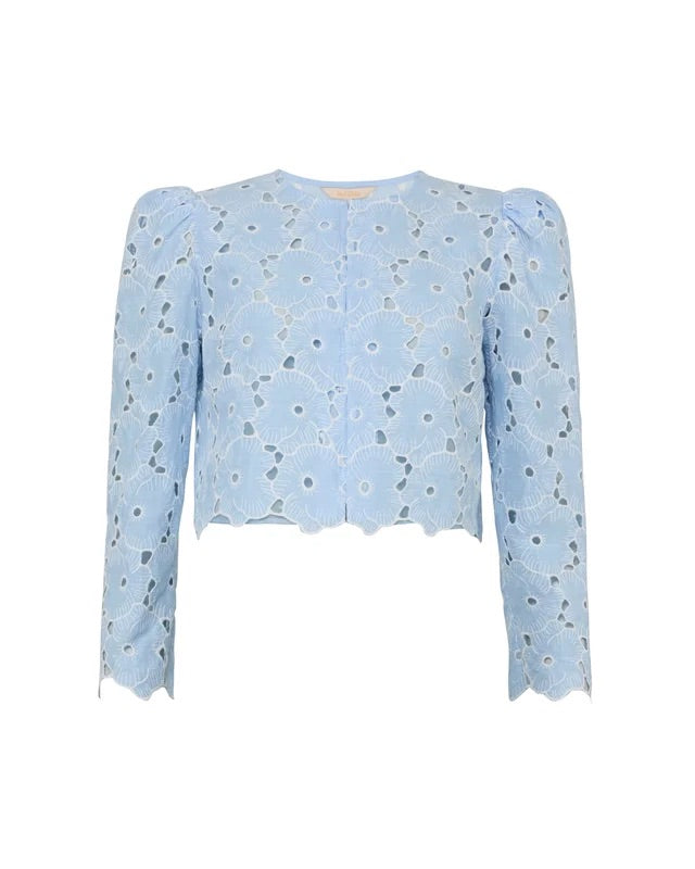 Broderie Anglaise Jacket  Light Blue