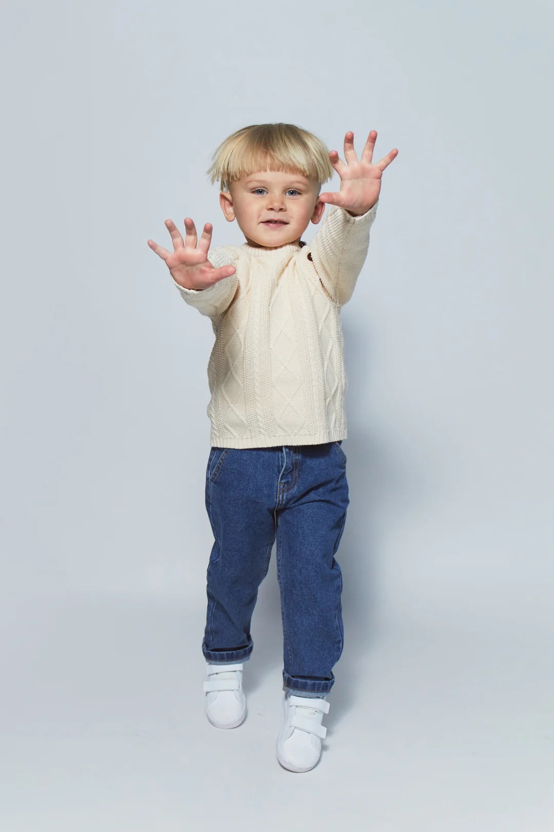 ORGANIC JUNIOR JEANS, REUGULAR FIT  Indigo Blue Washed