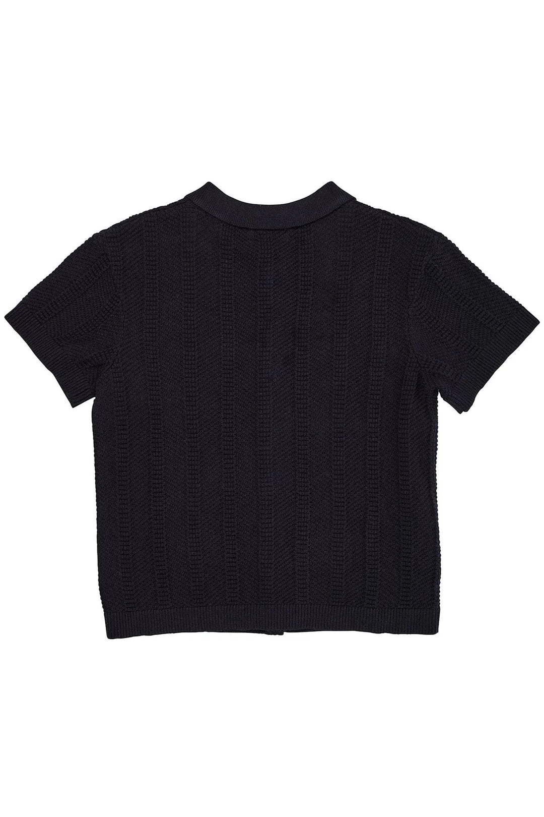 KNITTED PATTERN SHIRT  Navy