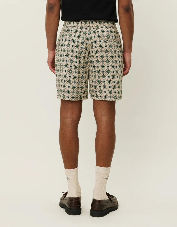 Otto AOP Tapestry Shorts  Ivory