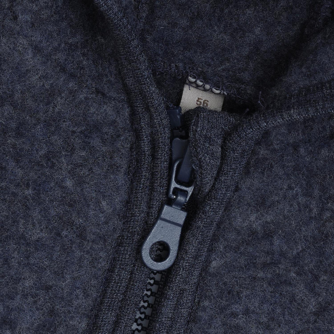Jacket Ears Wool Fleece Ombre Blue Melange