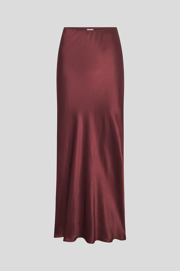 Tyne Satin Skirt  Burgundy