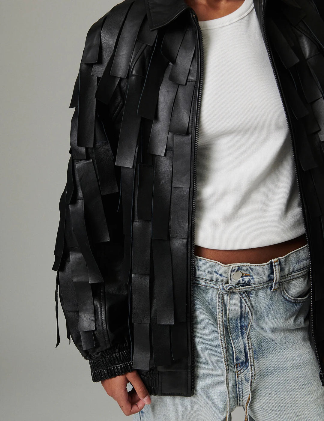 Rafia soft lamb leather  Svart