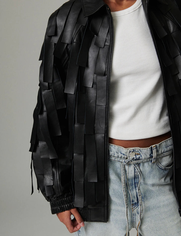 Rafia soft lamb leather  Svart