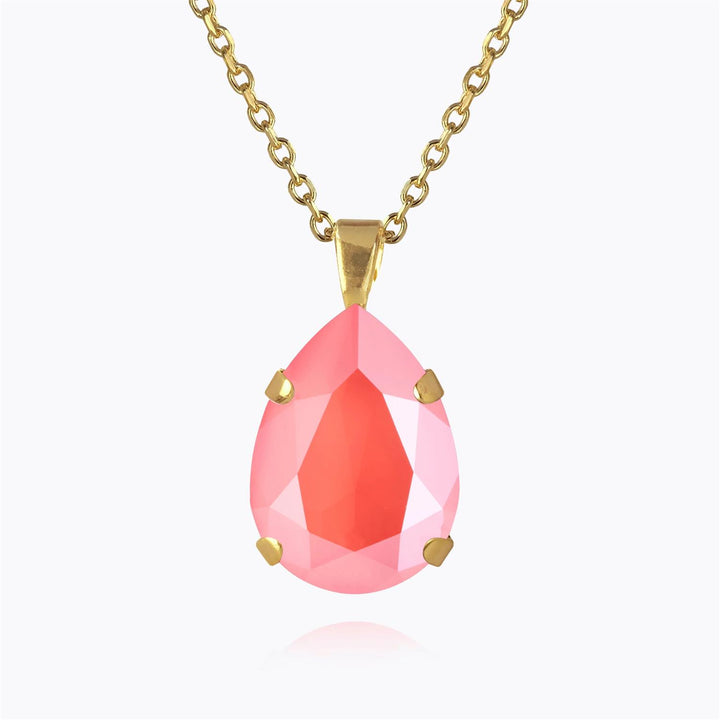 Mini Drop Necklace  Light Coral