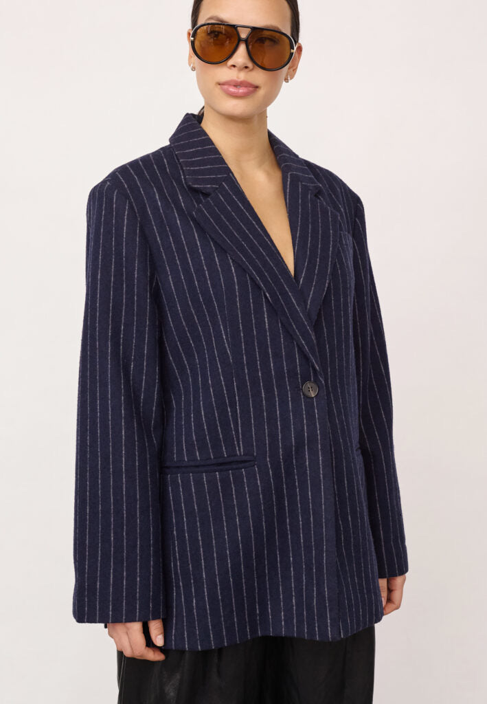 NaidaCC Pin Power Blazer  Navy