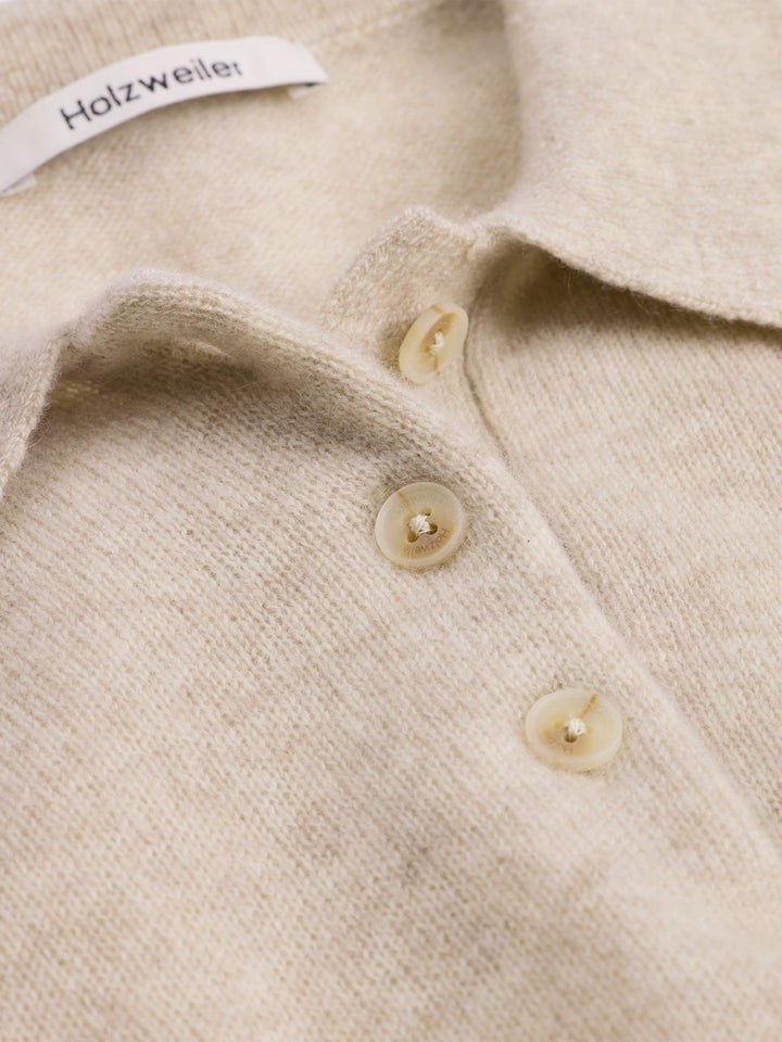 Cashmere Short Sleeve Polo 26-02  Sand
