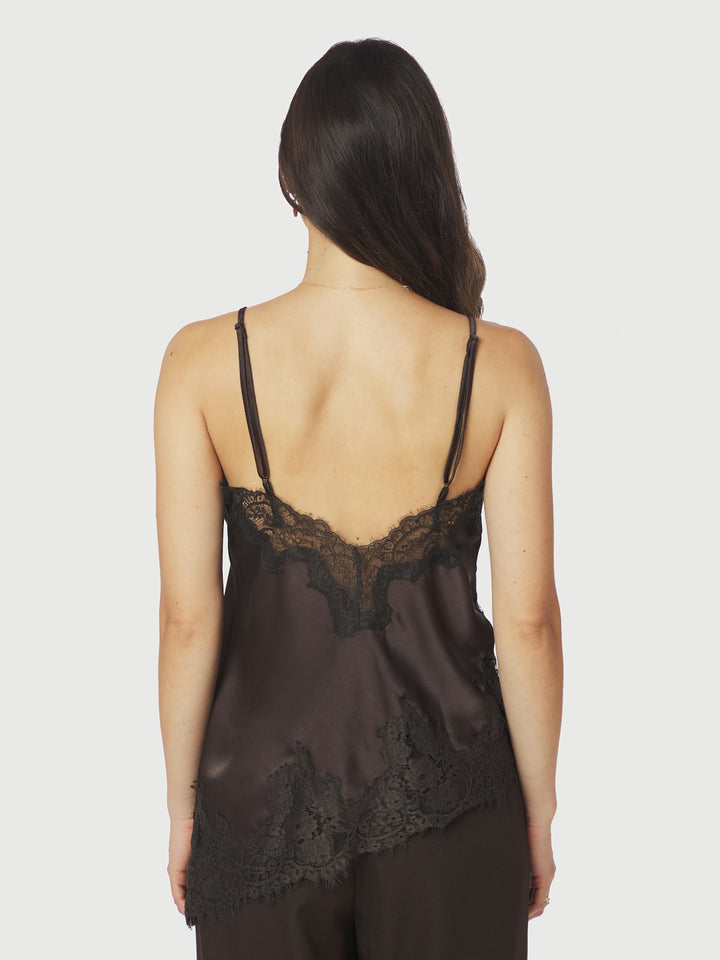 Viole Lace Top  Dark Brown