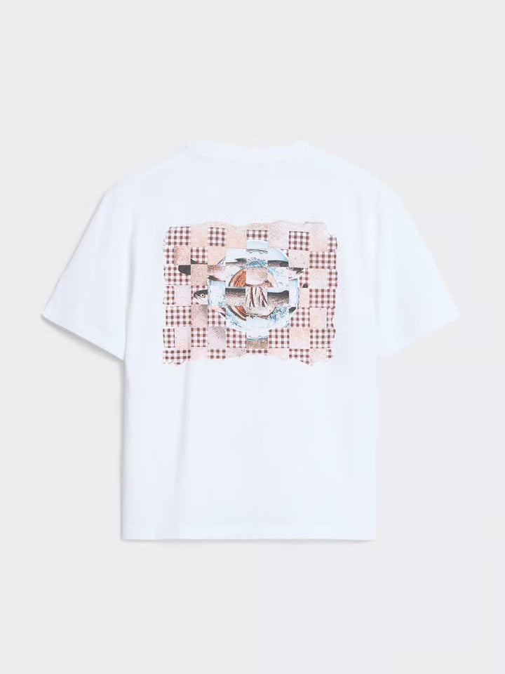 Gingham Tee  White