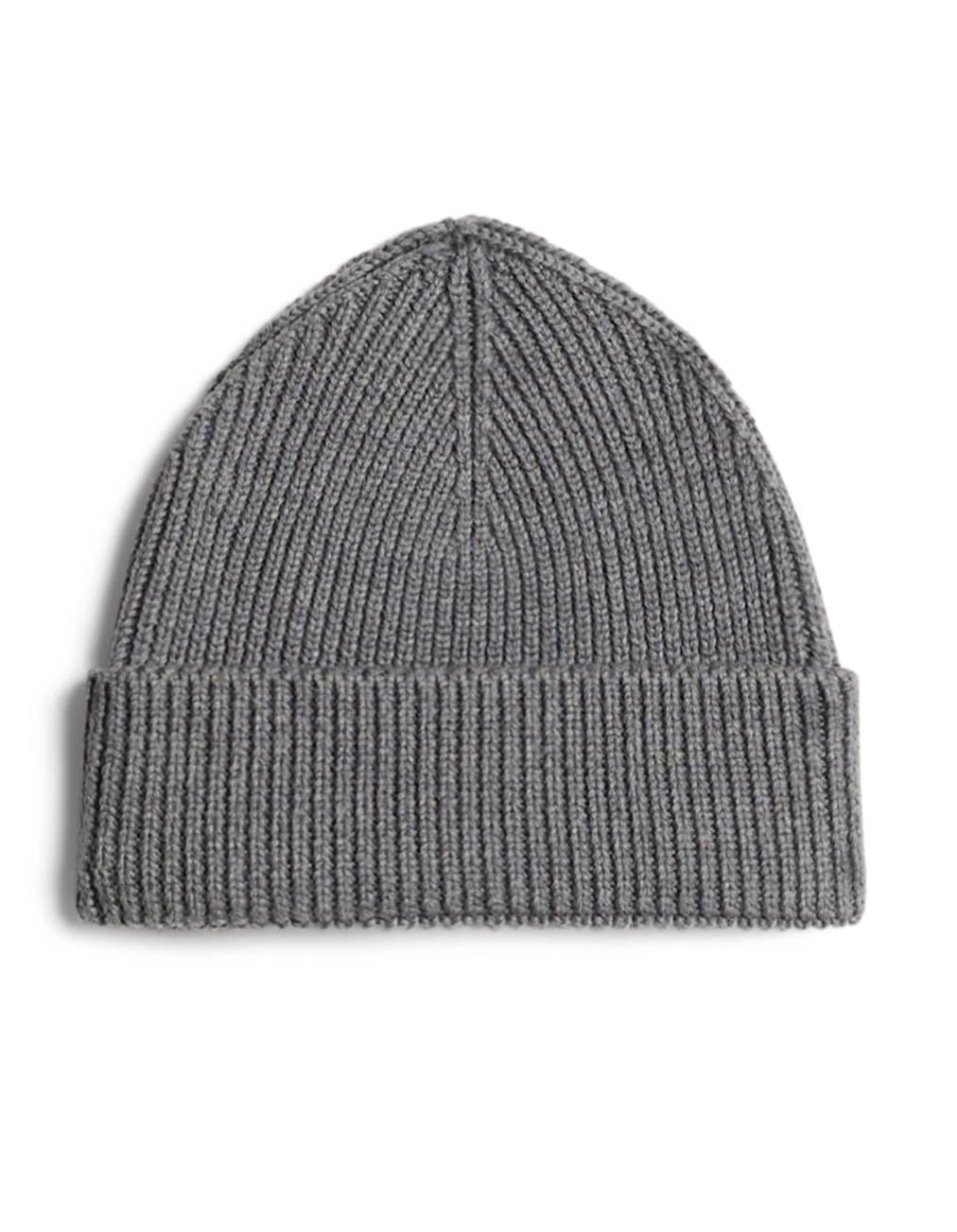 Juan Merino Beanie  Mid Grey Melange