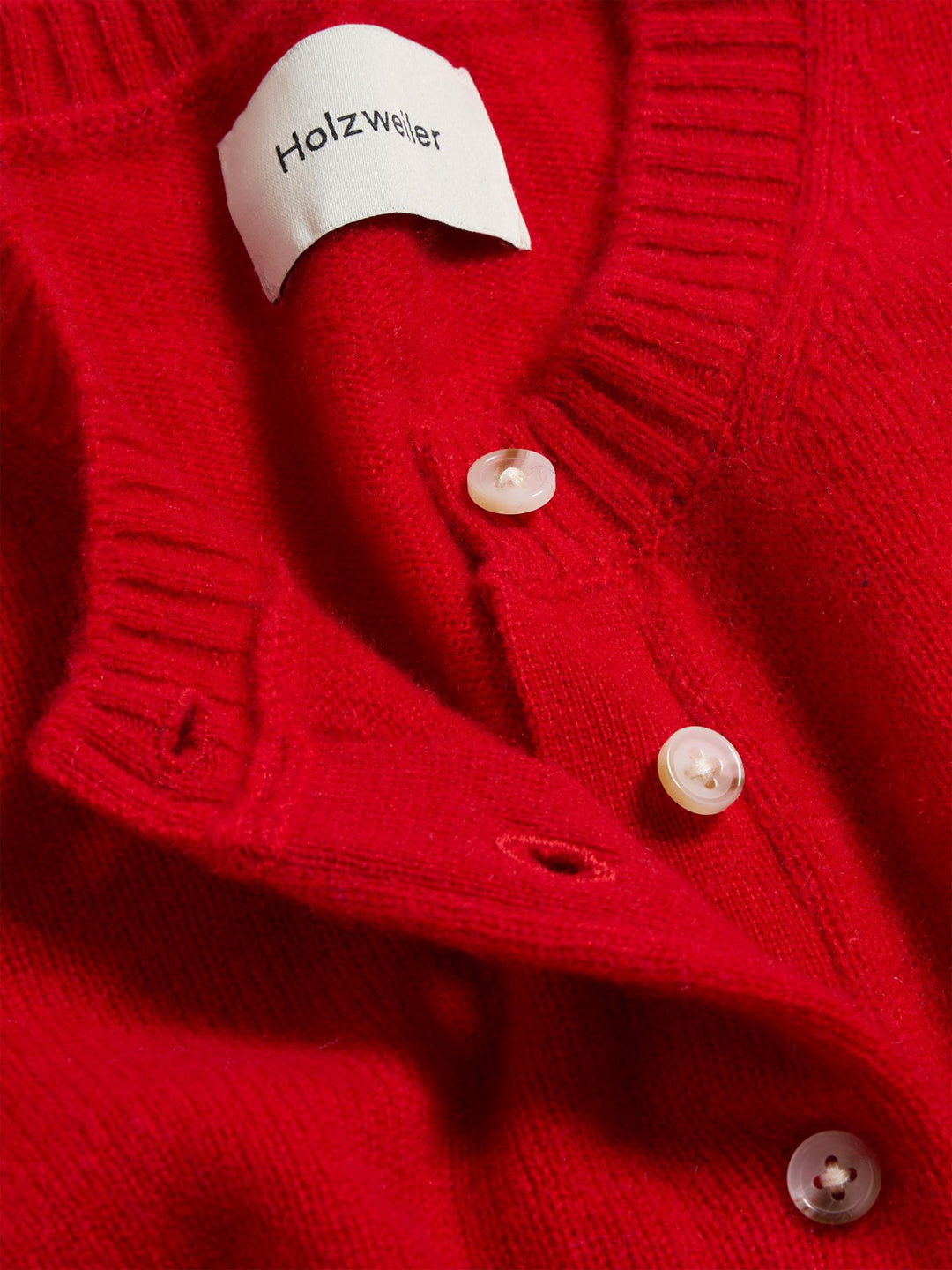 W. Cashmere Cardigan  Red