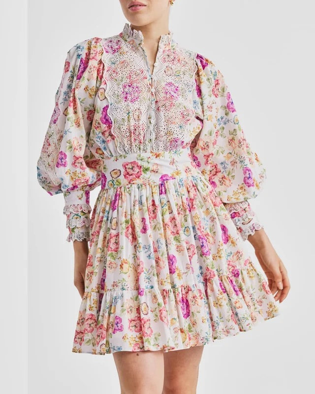 Cotton slub mini dress  Flora