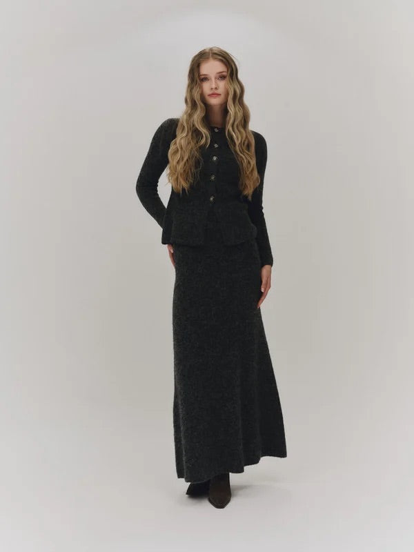 Marika alpaca skirt  Charcoal