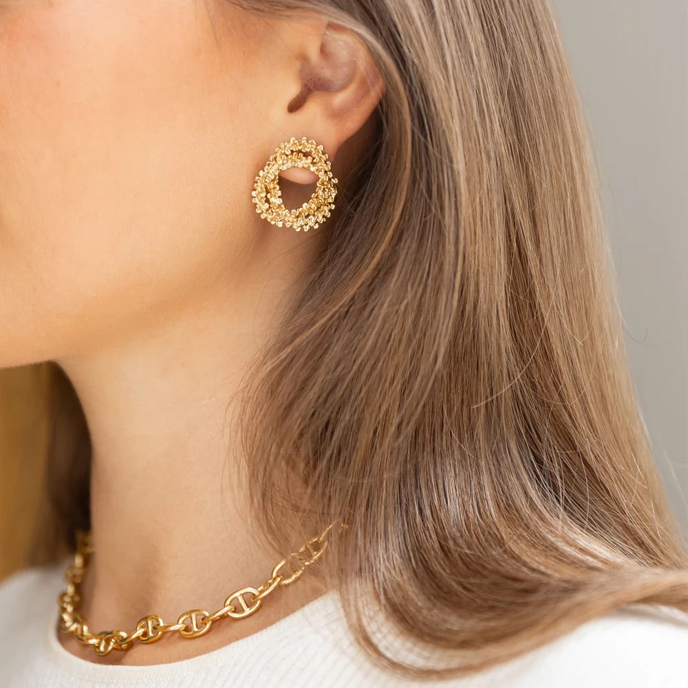 GEMMA KNOT EARRINGSGOLD  Gold