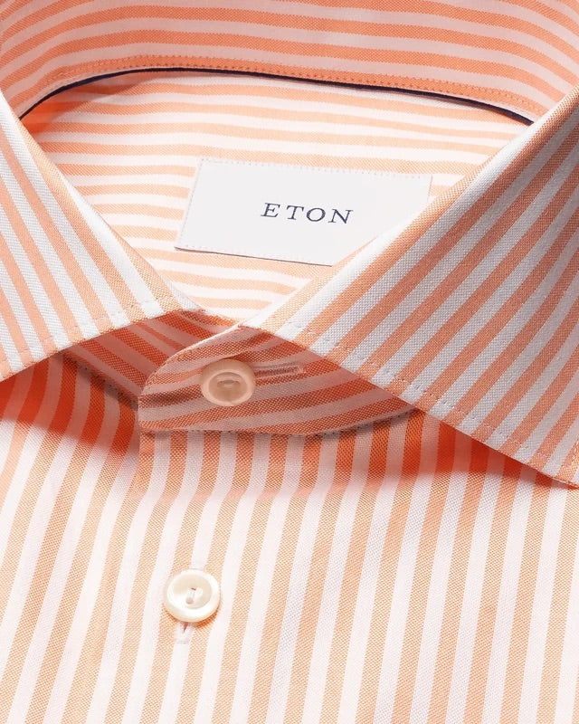 Striped signature Oxford Shirt, Slim  Orange