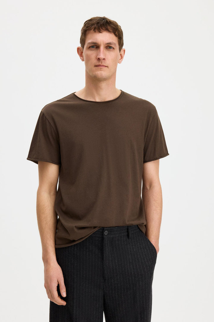 roll neck tee  Golden Brown