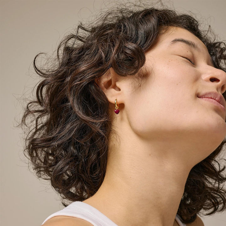 ENAMEL HOOPS AMORE  Bordeaux
