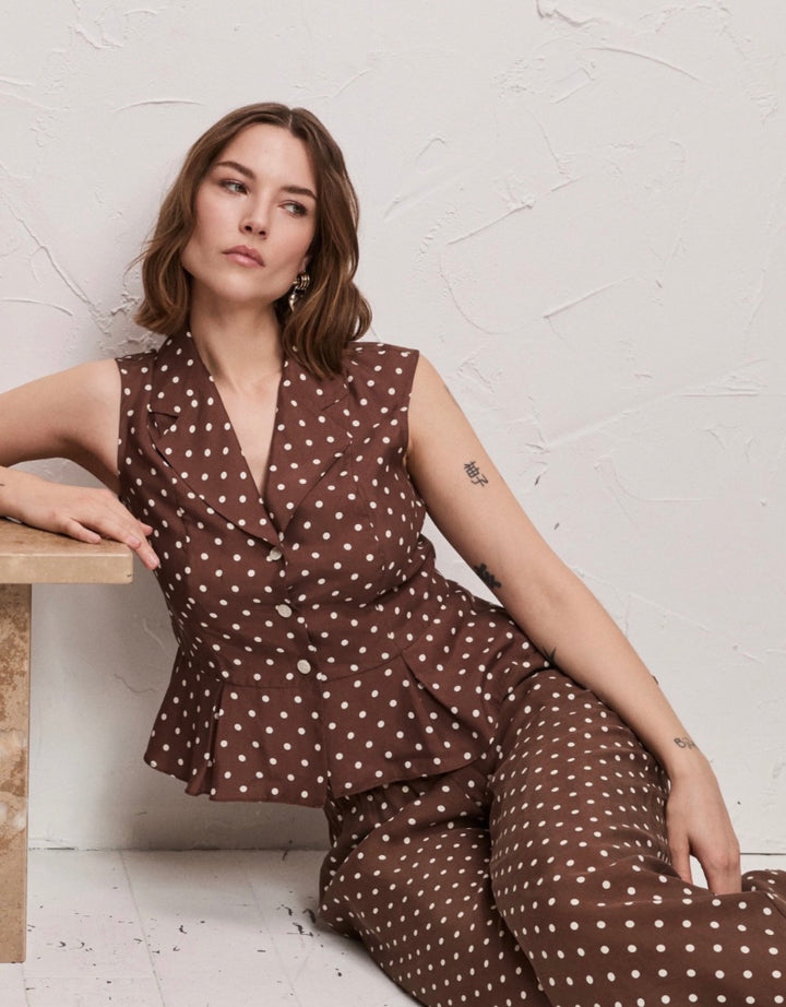 MELROSE DOTS  Dots Brown
