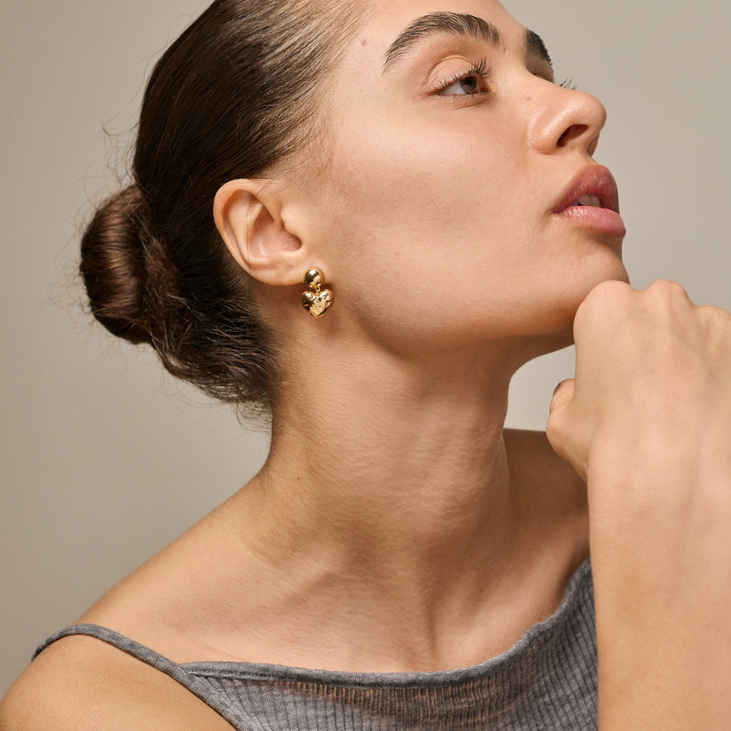 Poma Heart, Earrings  Gold