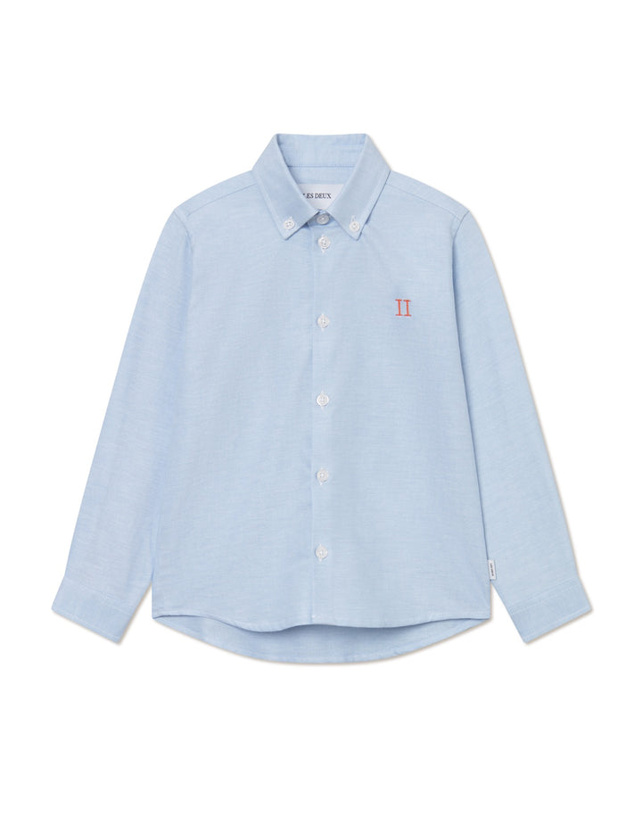 Konrad Contrast Oxford Shirt Kids  Light Blue