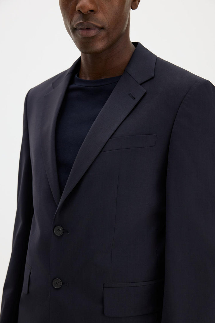slim wool blazer  Dark Navy