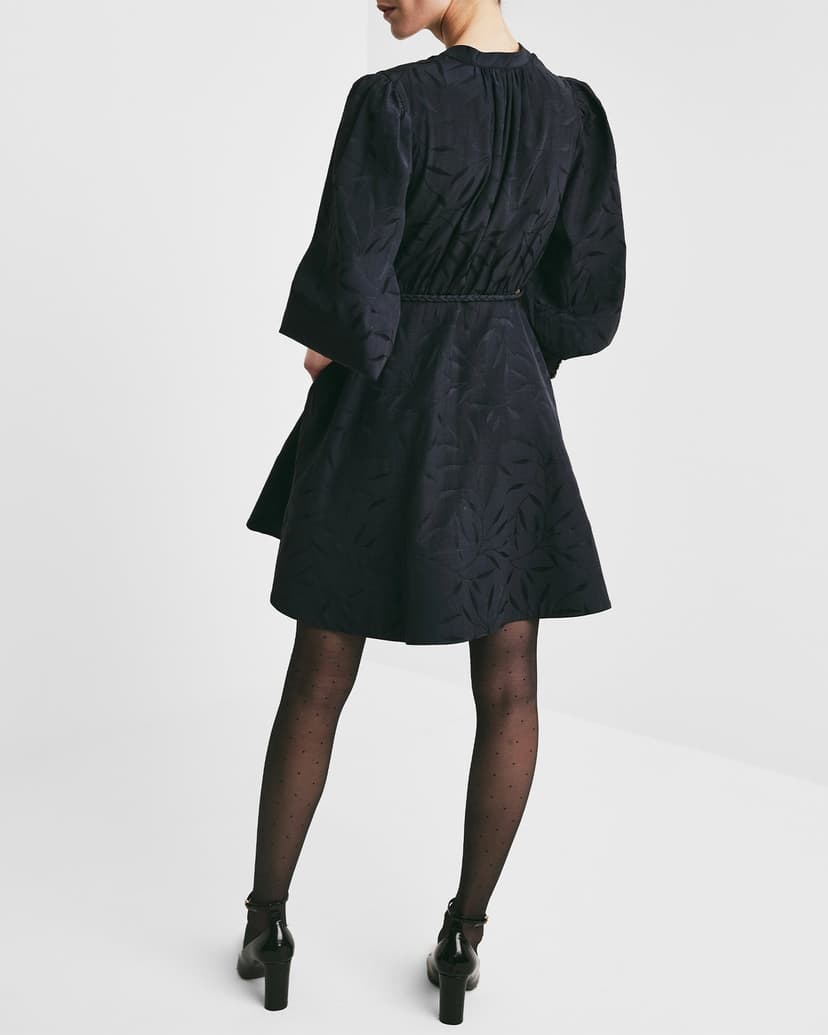 JACQUARD MINI DRESS  Antracite