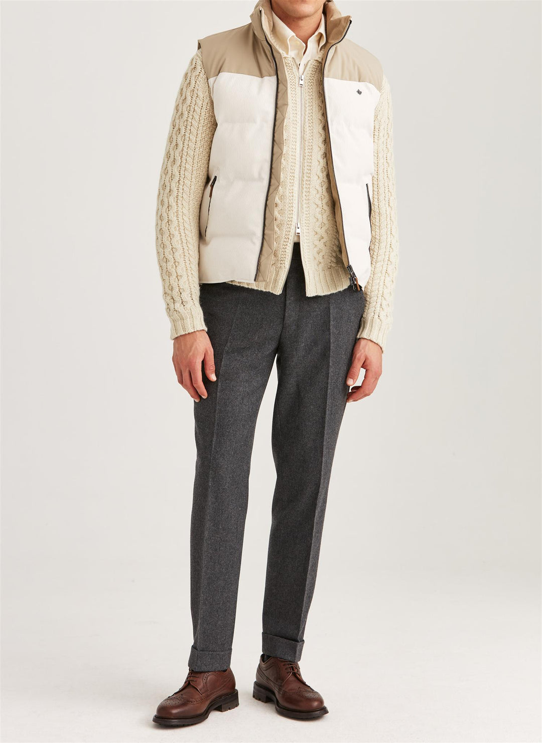 Catton Puffer Vest  Off White