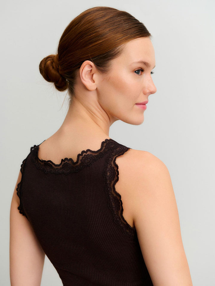 RWBabette SL U-neck Lace Top  Ganache
