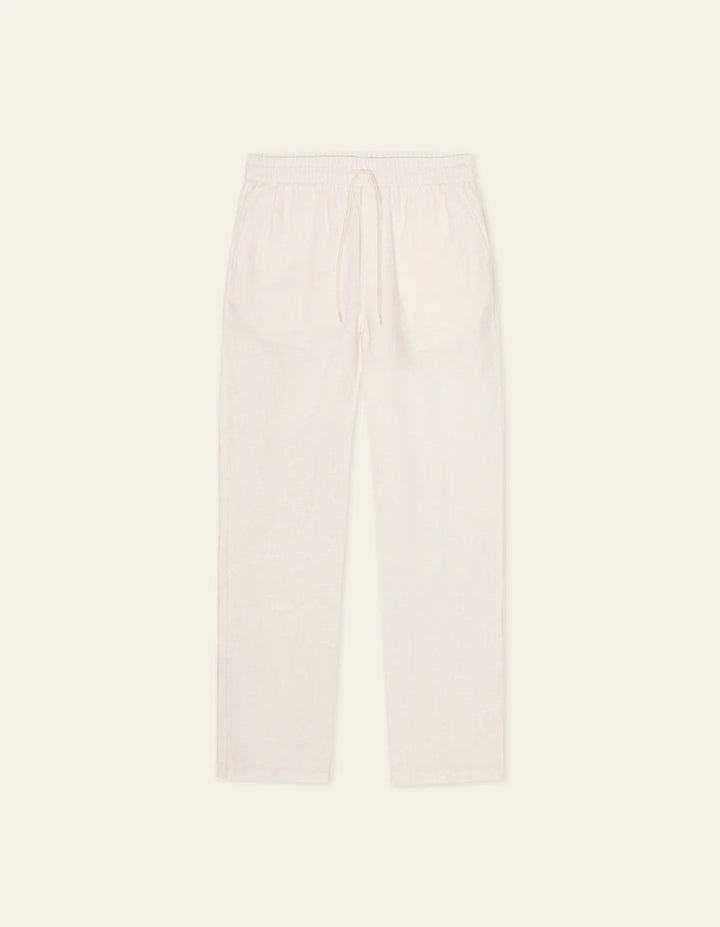 Patrick Linen Pants  Eggnog White