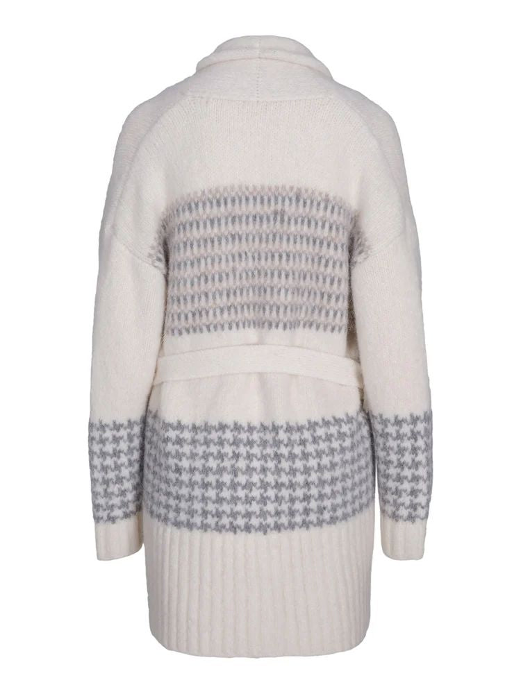 Spirit Glencheck Cardigan  Cream Glencheck