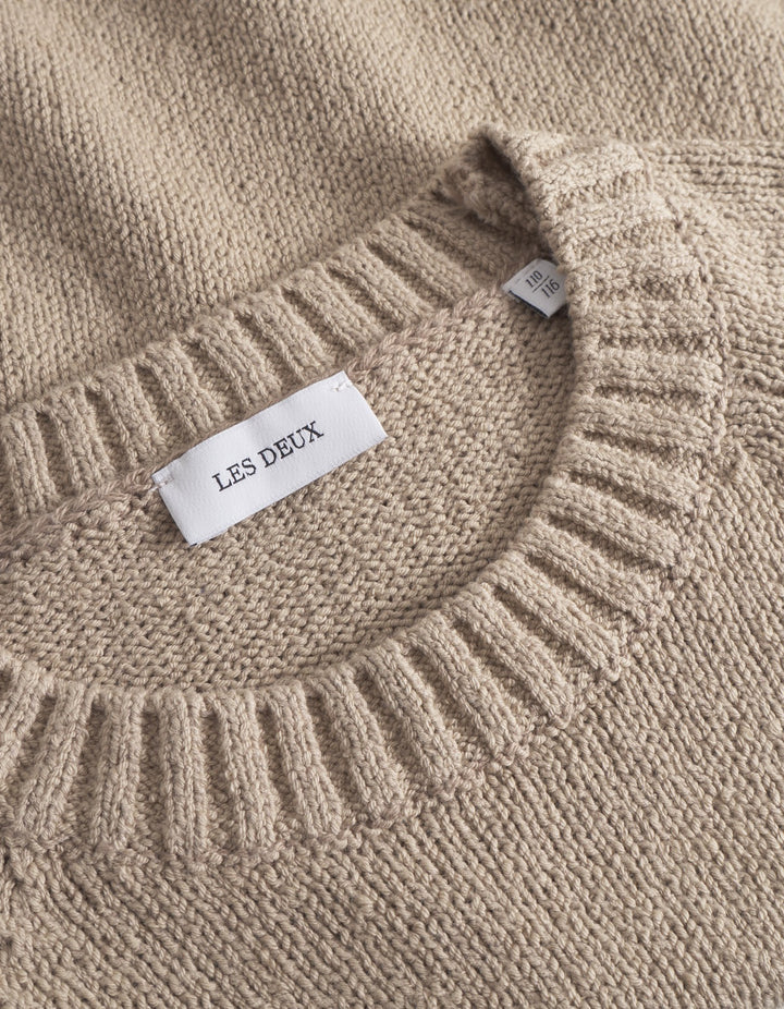 Brad Roundneck Knit KIDS  Dark Sand