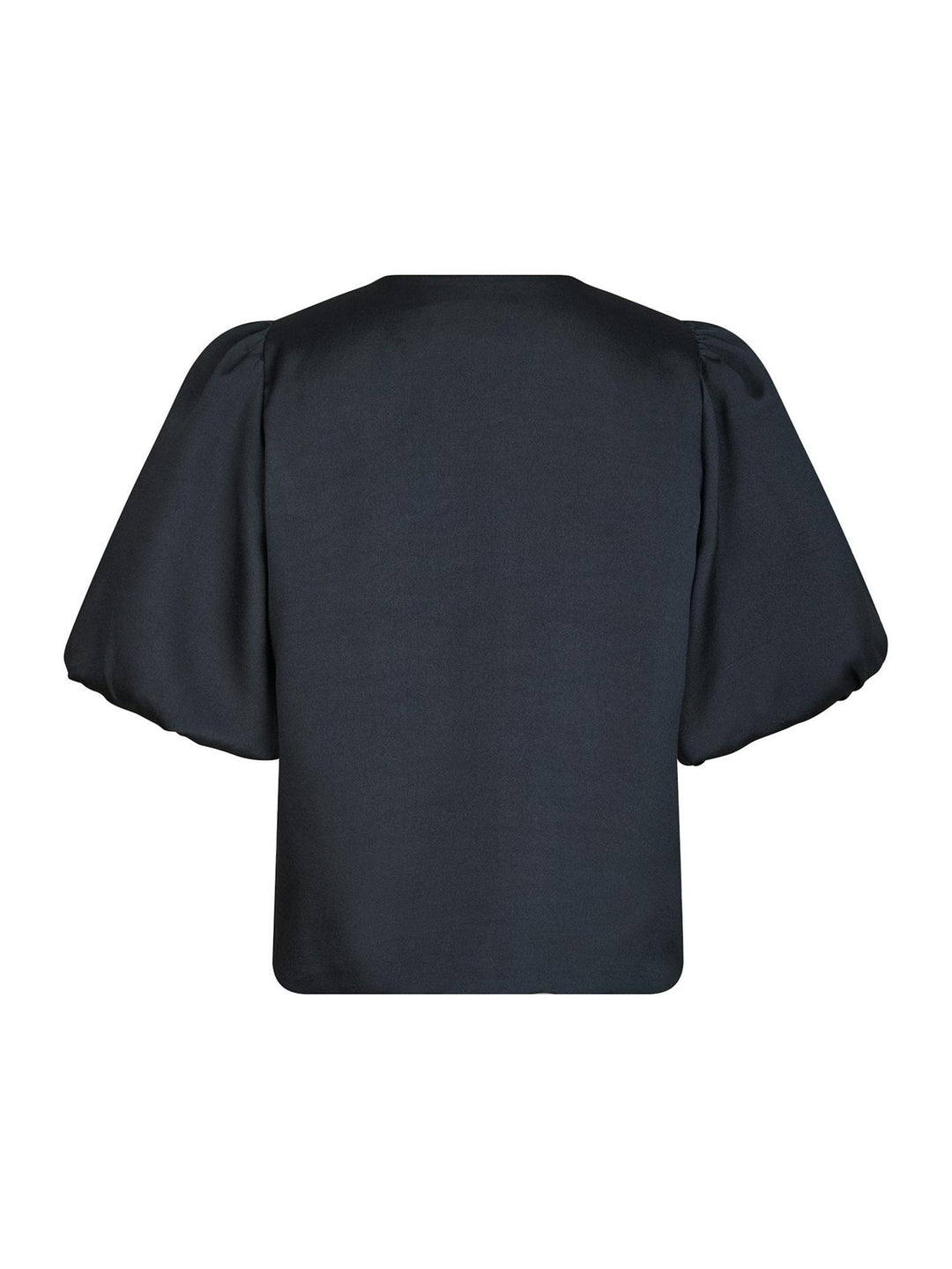 AISA DULL SATIN BLOUSE  Navy